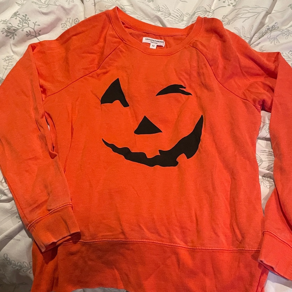 Grayson Threads M Orange Halloween Sweatshirt brand new without tags.